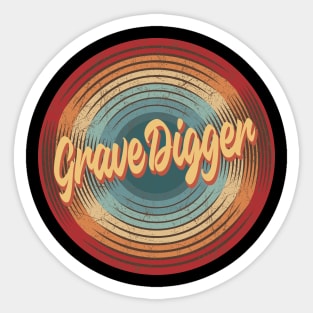 Grave Digger Vintage Circle Sticker